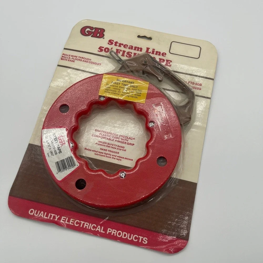 GB Stream Line 50' Steel Fish Tape FTS-50B Wire Puller New in‎ Package
